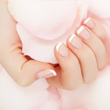 pink and white nails